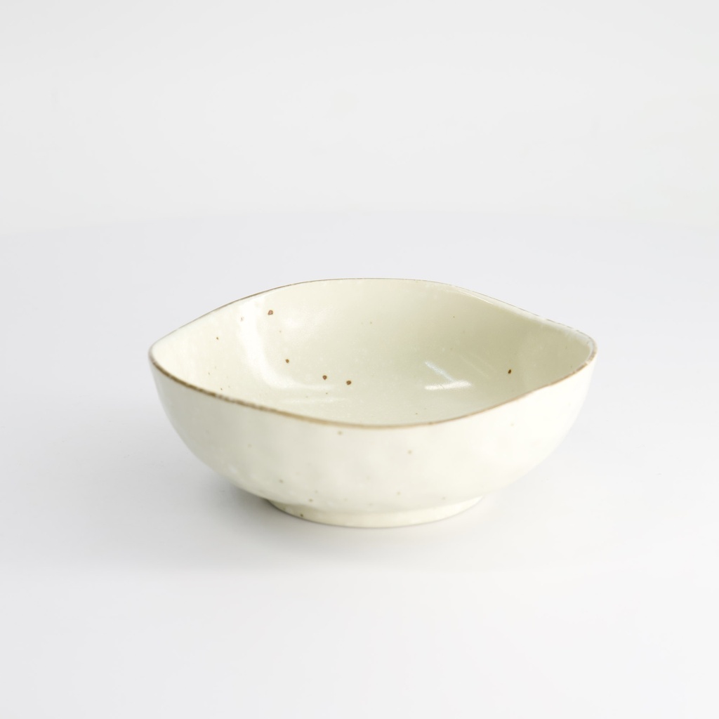 Shirogesho Oval Bowl 13.8x5.4cm 300ml Beige 33964 10/80 Gift