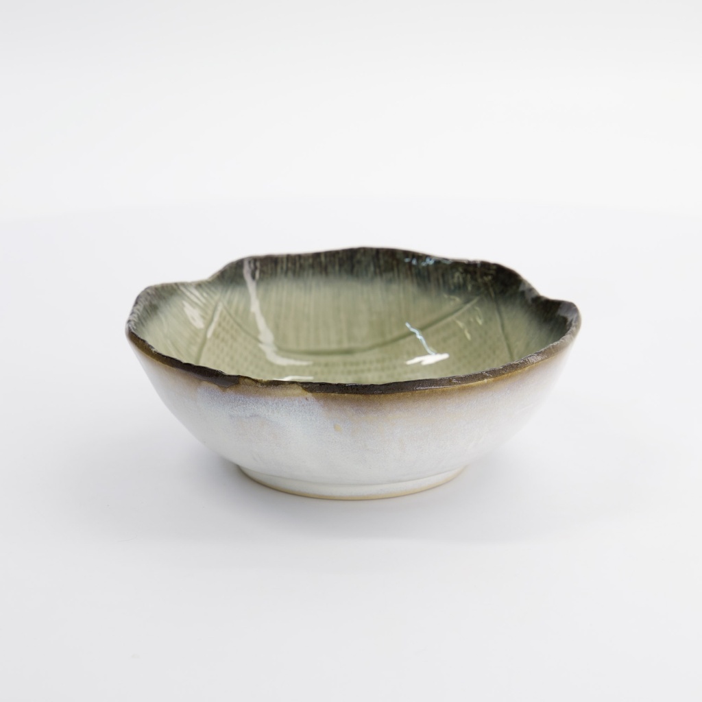 Yamasaku Organic Glassy Green Bowl 15.5x5.5cm 400ml 33463 6/48 Gift