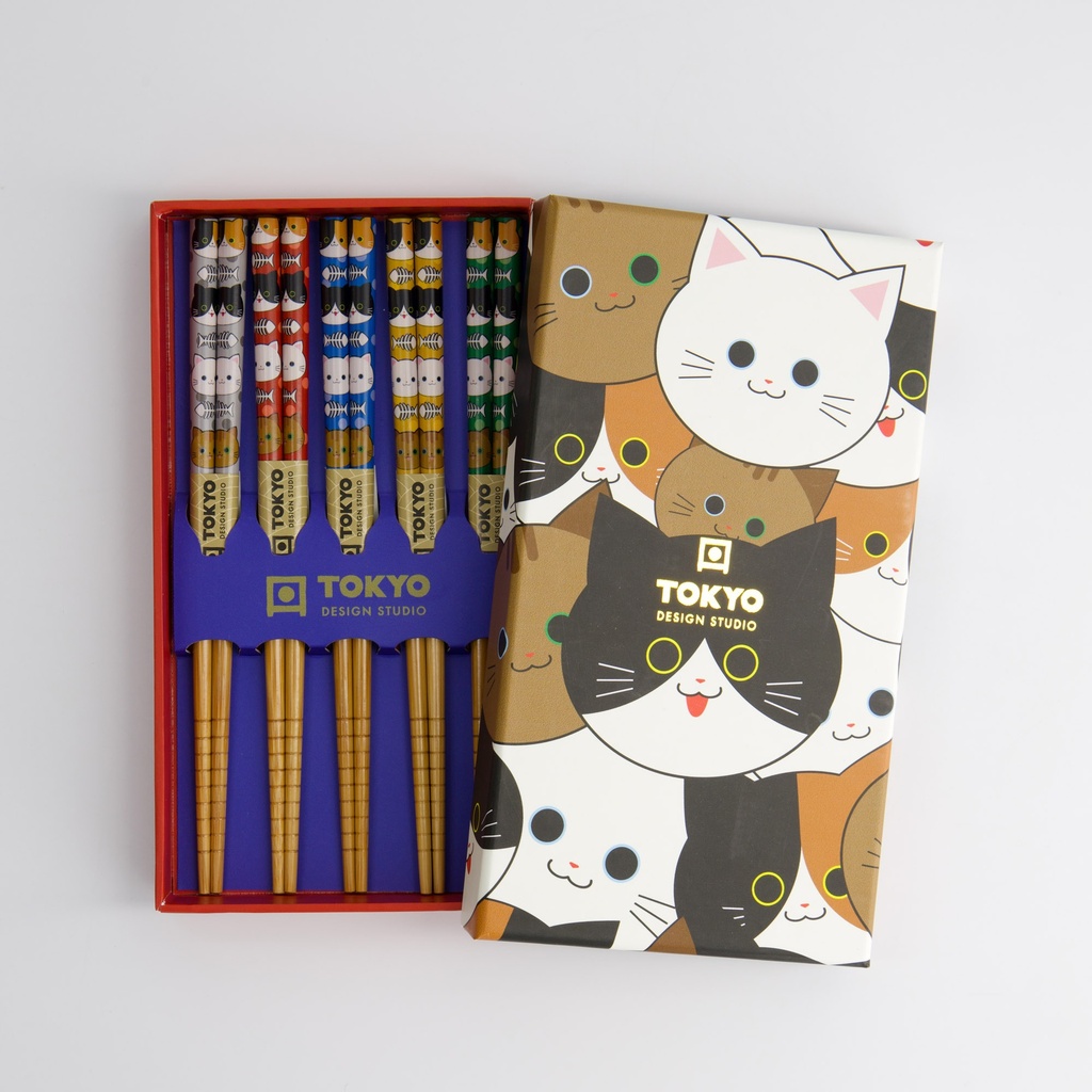 Children Chopstick Giftset/5 Cats A42-c69 1/100 Gift