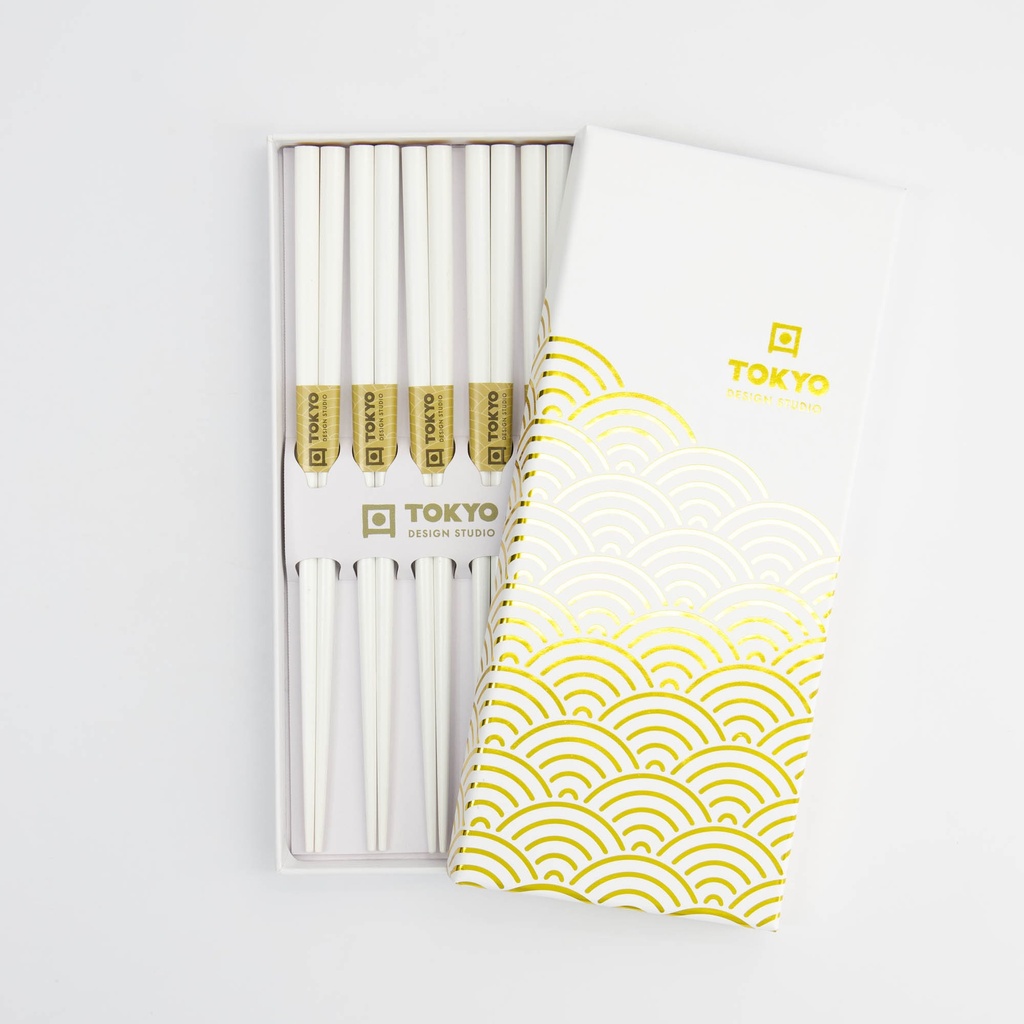 Chopstick Giftset/5 Gold Wave Ah-05 1/100 Gift
