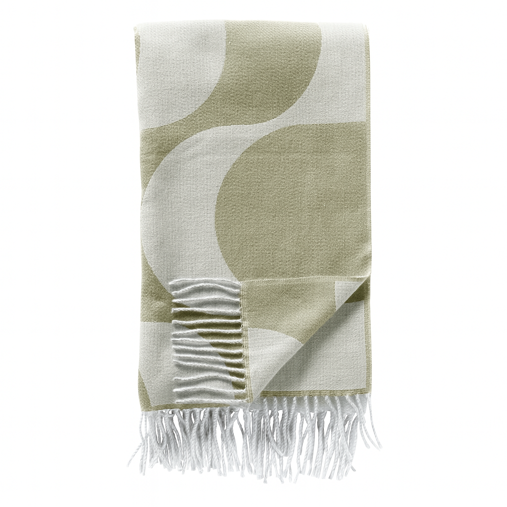 Plaid Swirl 140x180cm Sage Green Gift