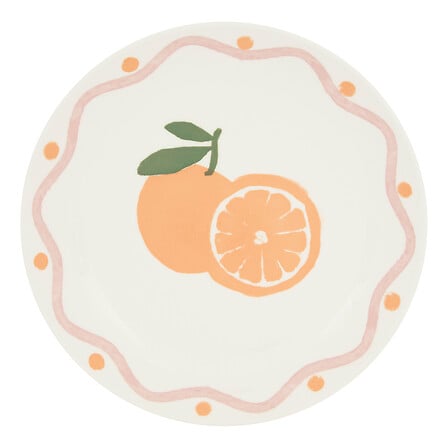 Dessert Plate Fruity Diam 19 Cm Orange Gift