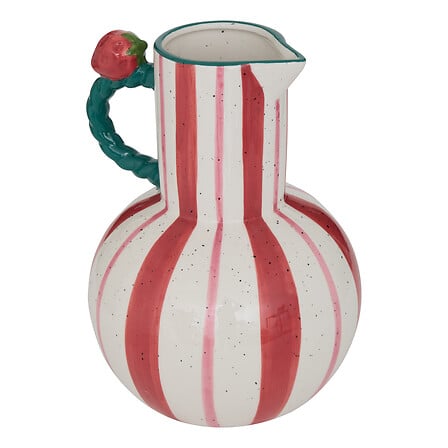 Vase Fruity Height 25 Cm Striped Ceramic Gift