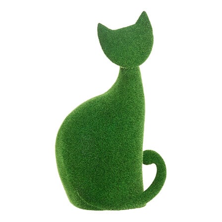 Outdoor Cat Decoration Grass Height 48 Cm Green Gift