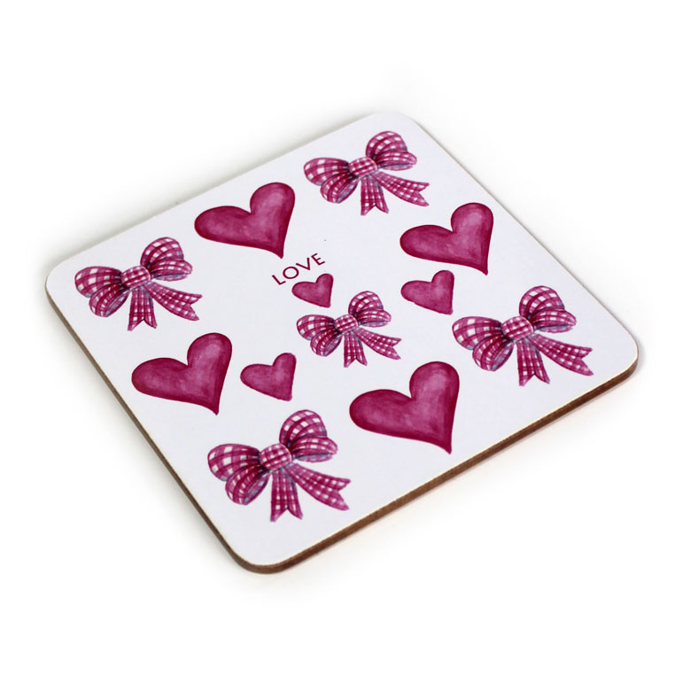 Coaster Rebecca Rose Love Hearts Gift