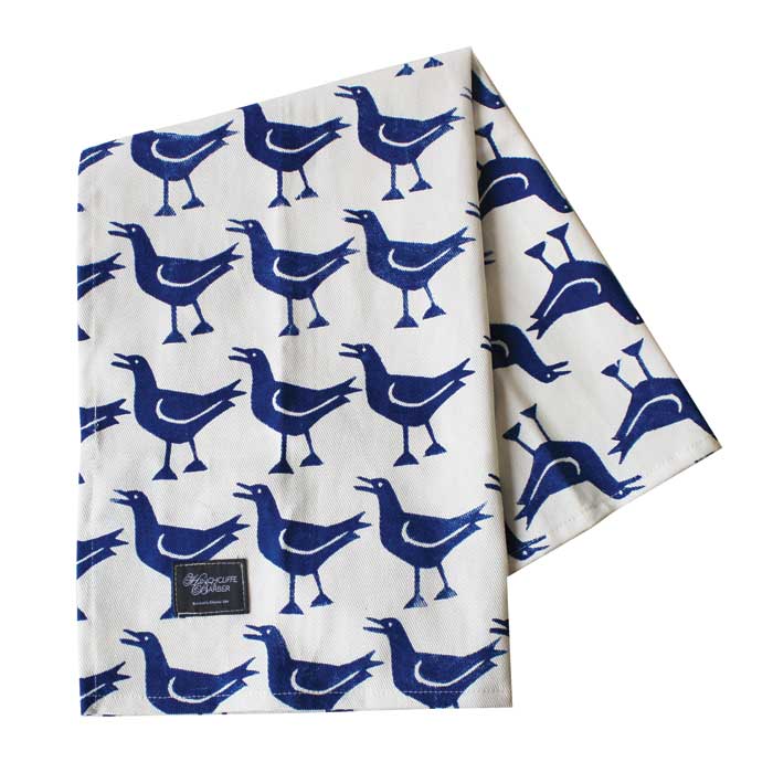 Blue Gull Tea Towel Hinchcliffe And Barber Gift
