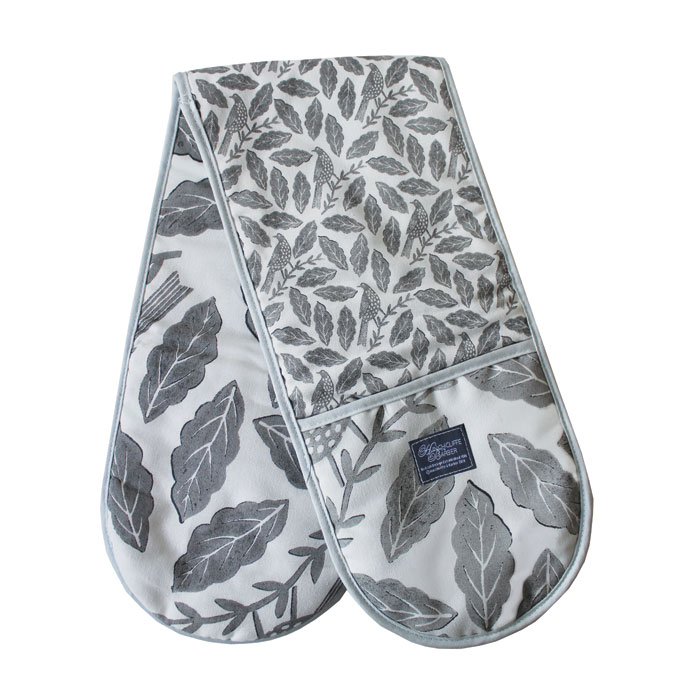 Songbird Grey Double Oven Glove Gift