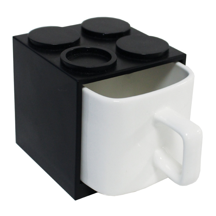 Cube Mugs Large Black Gift