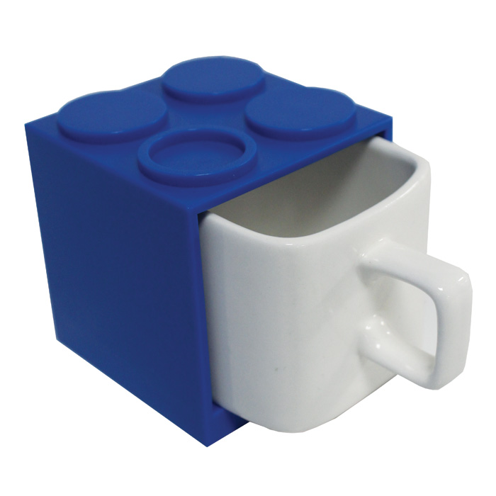 Cube Mugs Large Blue Gift