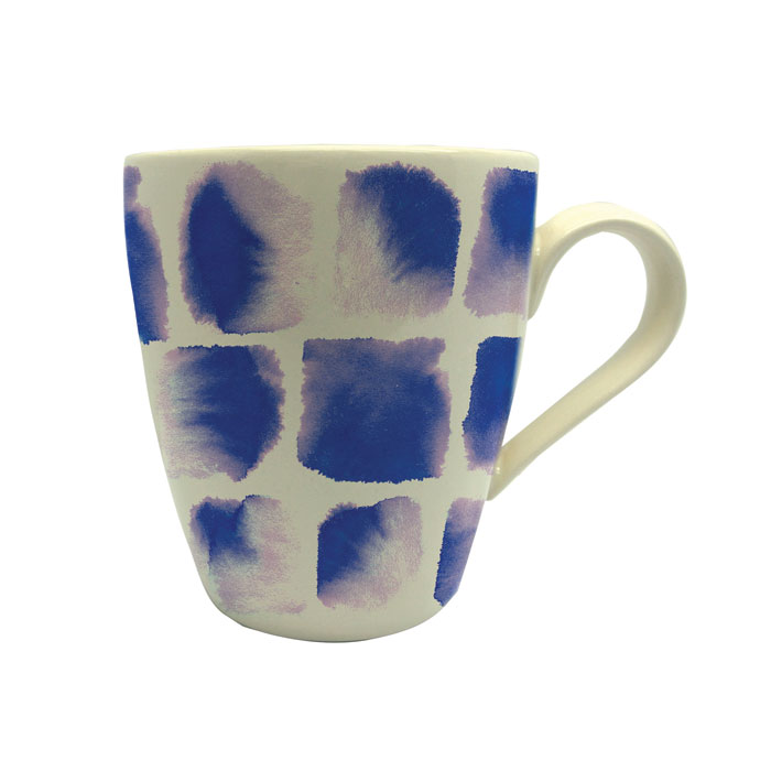 Janice Tchalenko Blue Squares Mug Pack 6 Gift