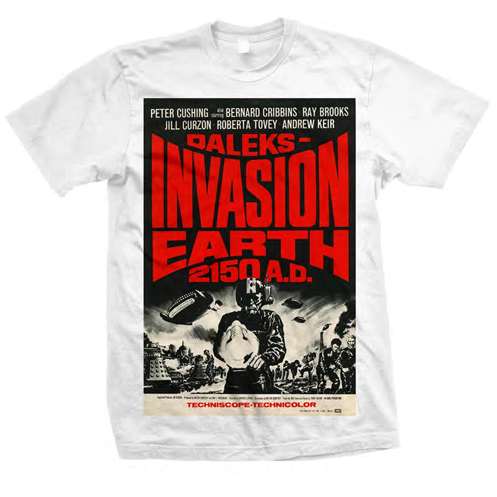 Doctor Who T Shirt Daleks Invasion Earth Mens Med Gift