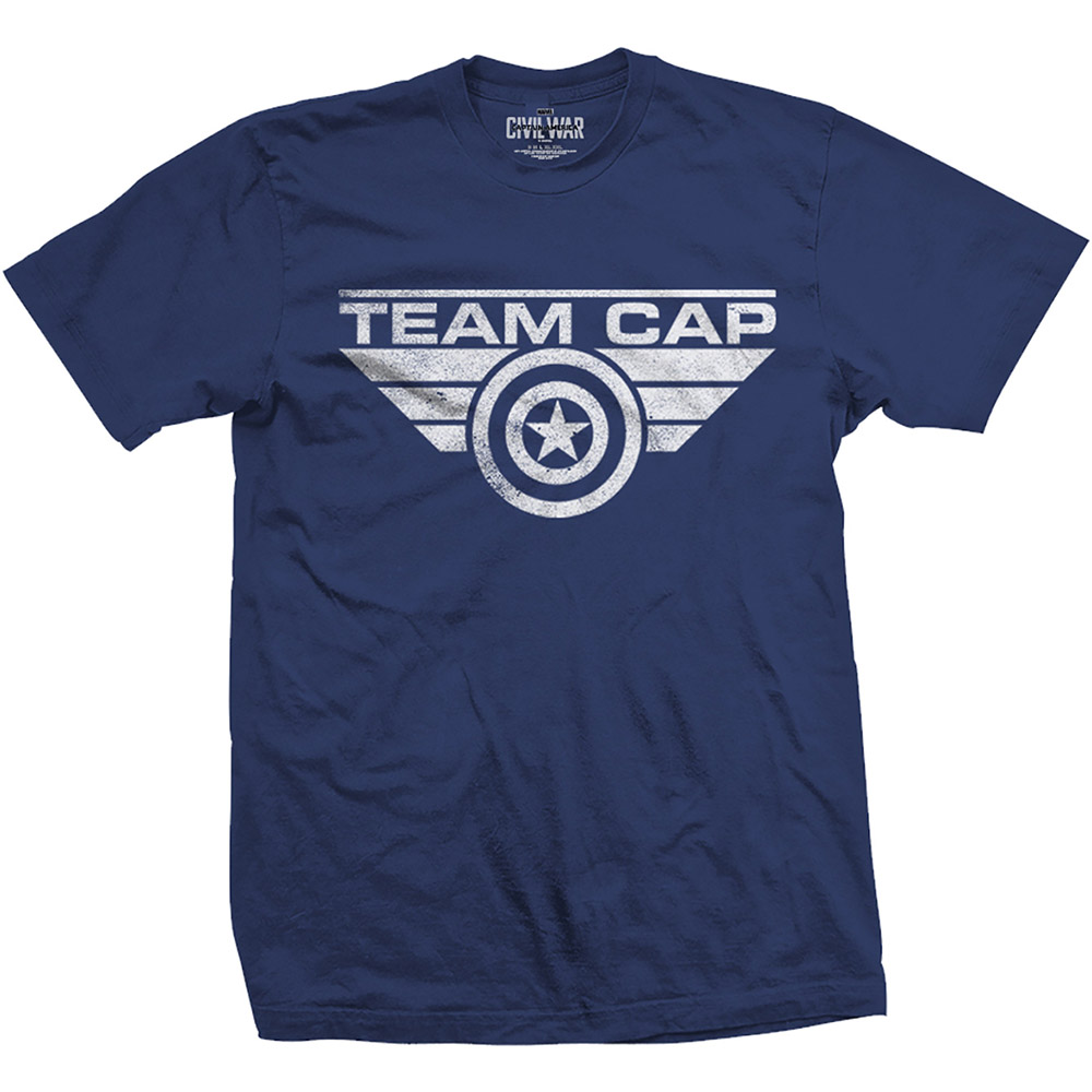 Marvel T Shirt Team Cap Mens Small Gift