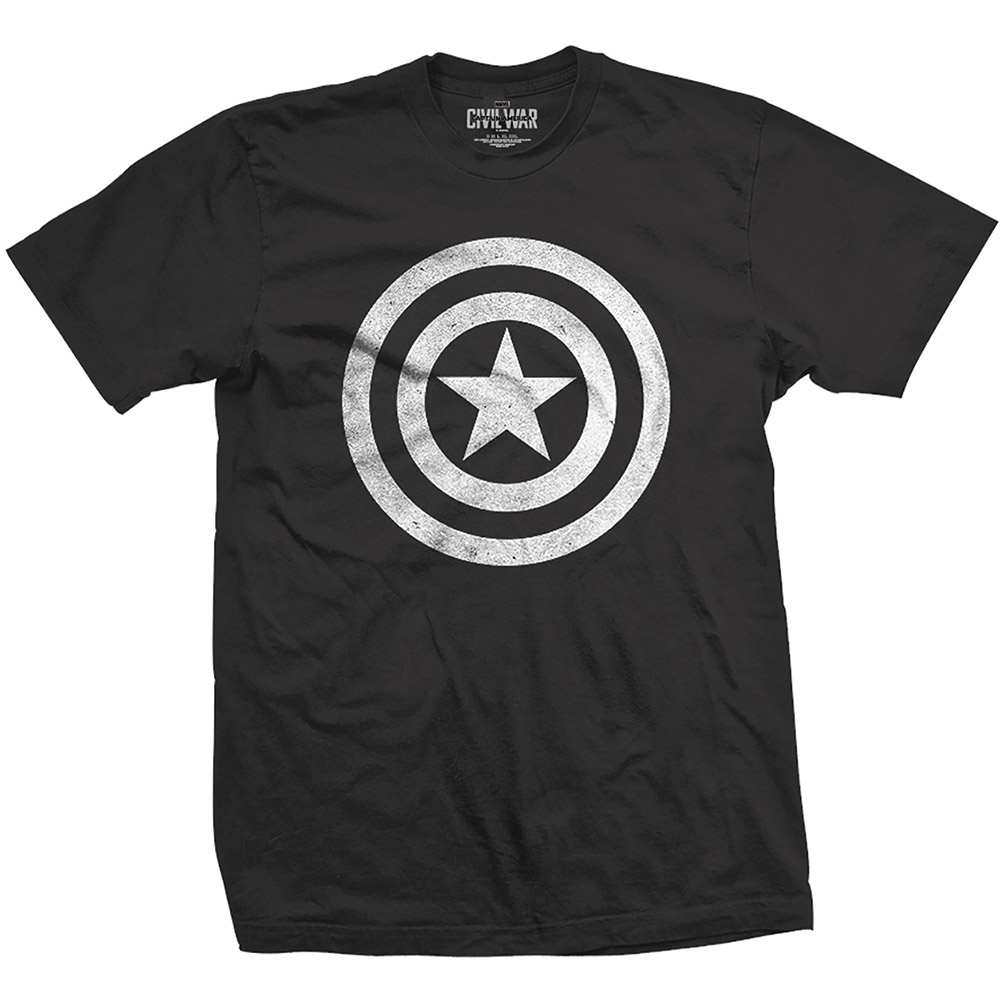 Marvel T Shirt Captain America Distressed Shield S Gift