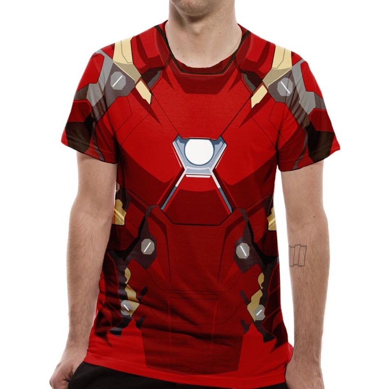 Marvel T Shirt Iron Man Costume Unisex Large Gift