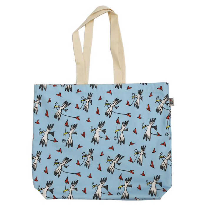 Gallery Thea Luxury Lined Shopper Gull & Heart Blu Gift