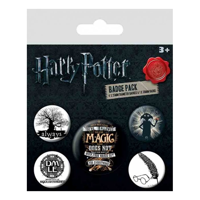 Harry Potter Badge Pack Symbols Set Of 5 Gift