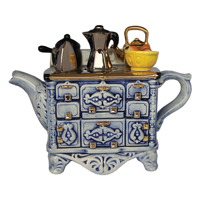 Teapot French Stove Blue Medium Gift