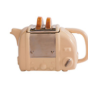 Teapot Toaster Retro Cream Medium Gift