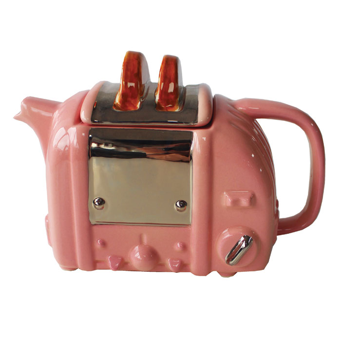 Teapot Toaster Retro Pink Medium Gift