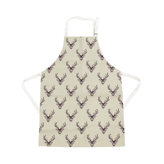 Woodland Trust Stag Repeat Apron Panama Cotton Gift