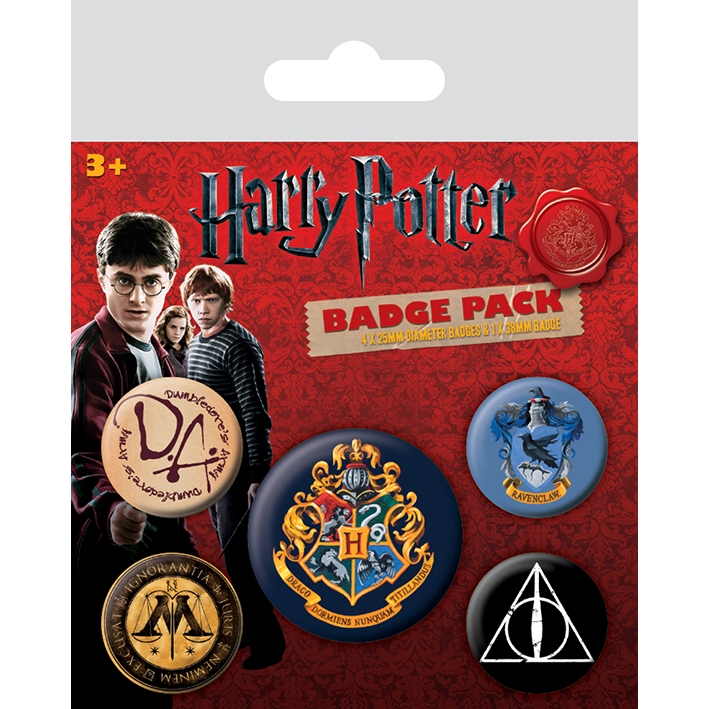Harry Potter Badge Pack Hogwarts Set Of 5 Gift