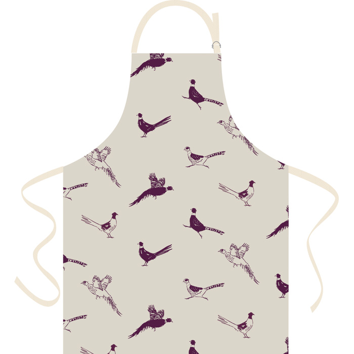 Woodland Trust Pheasant Repeat Print Apron Gift