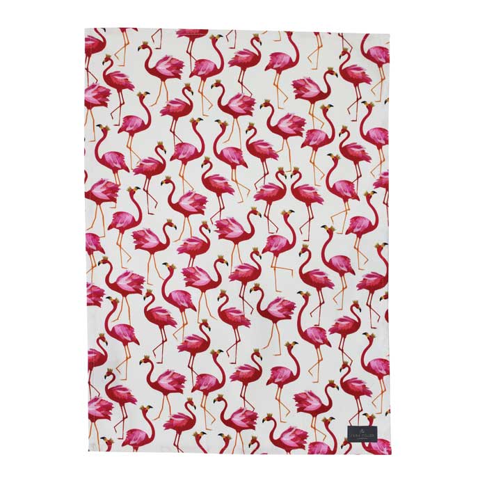 Sara Miller Tea Towel Flamingo Repeat Gift