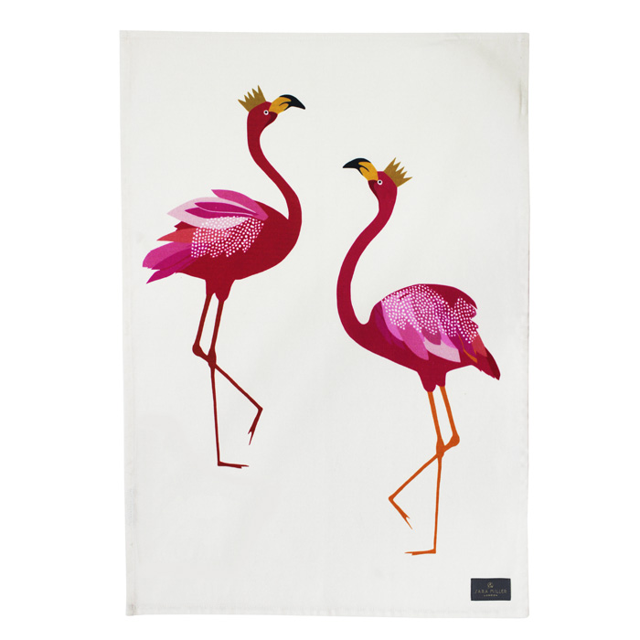 Sara Miller Tea Towel Flamingo Placement Gift