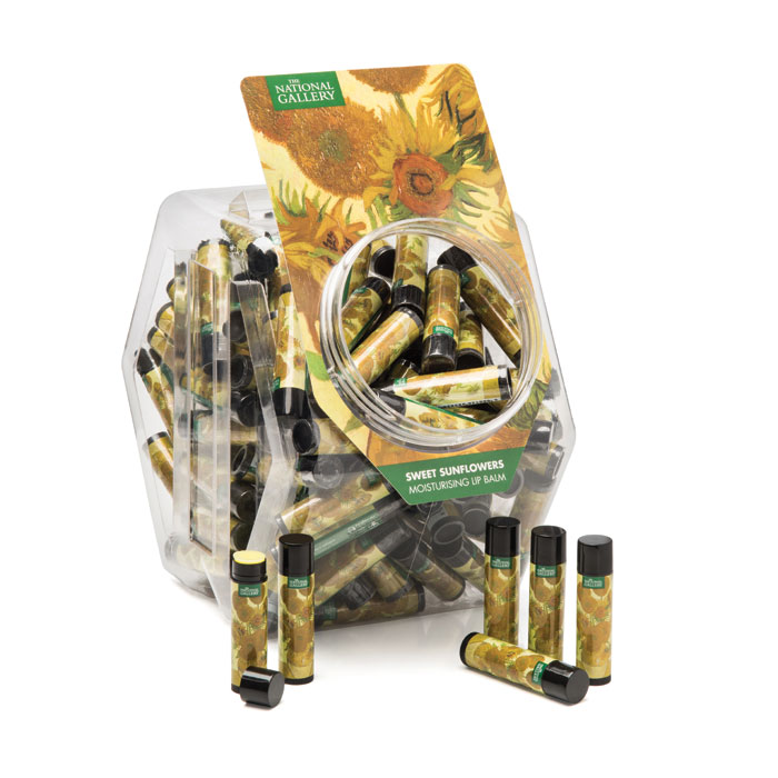National Gallery Lip Balm Sunflowers Bucket Of 100 Gift