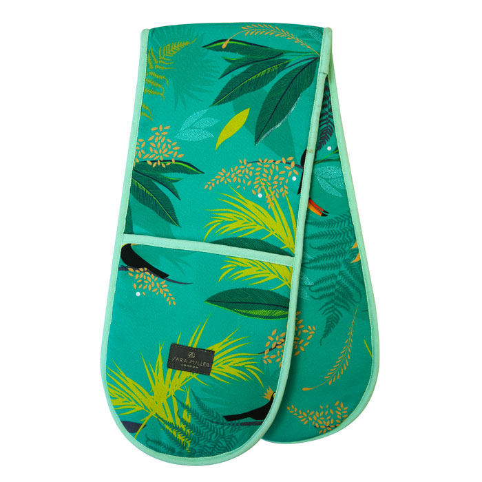 Sara Miller Double Oven Glove Toucan Repeat Gift