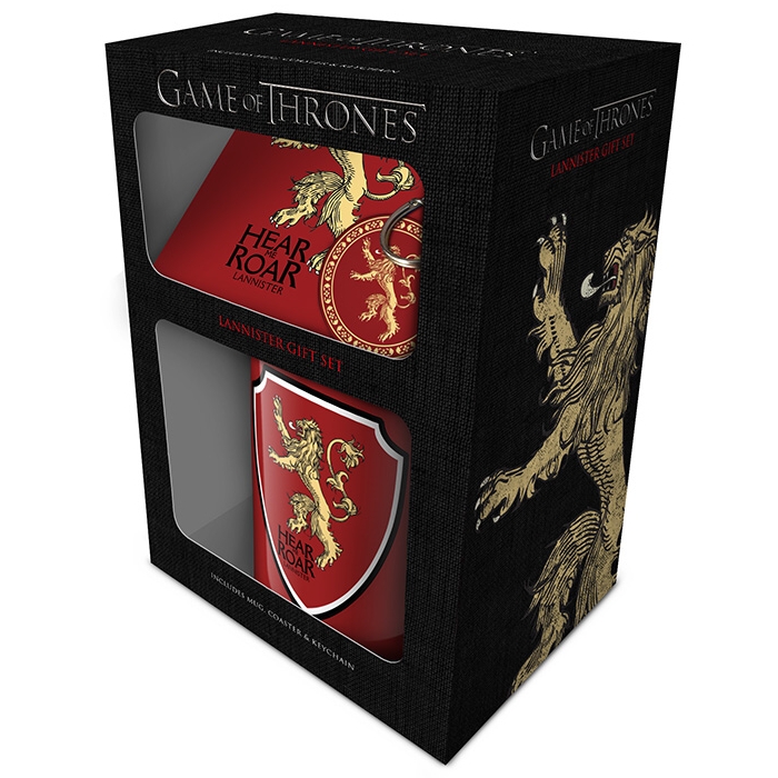Game Of Thrones Mug, Coaster & Keyring Lannister Gift