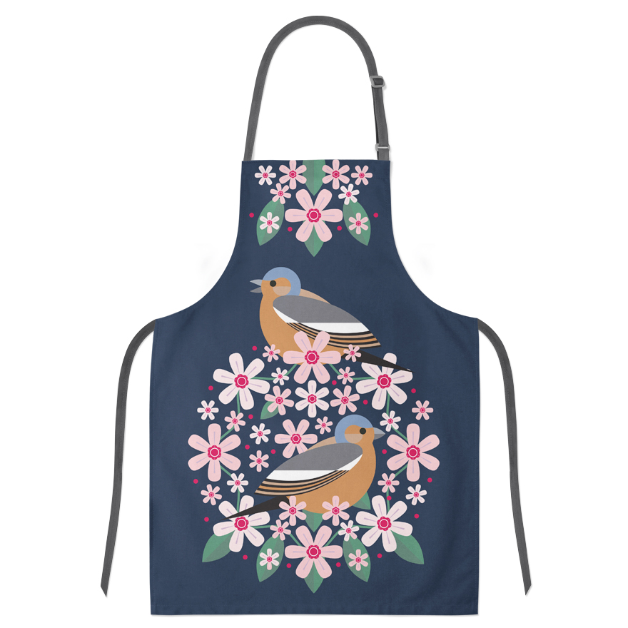 I Like Birds Blooms Apron Chaffinch Gift