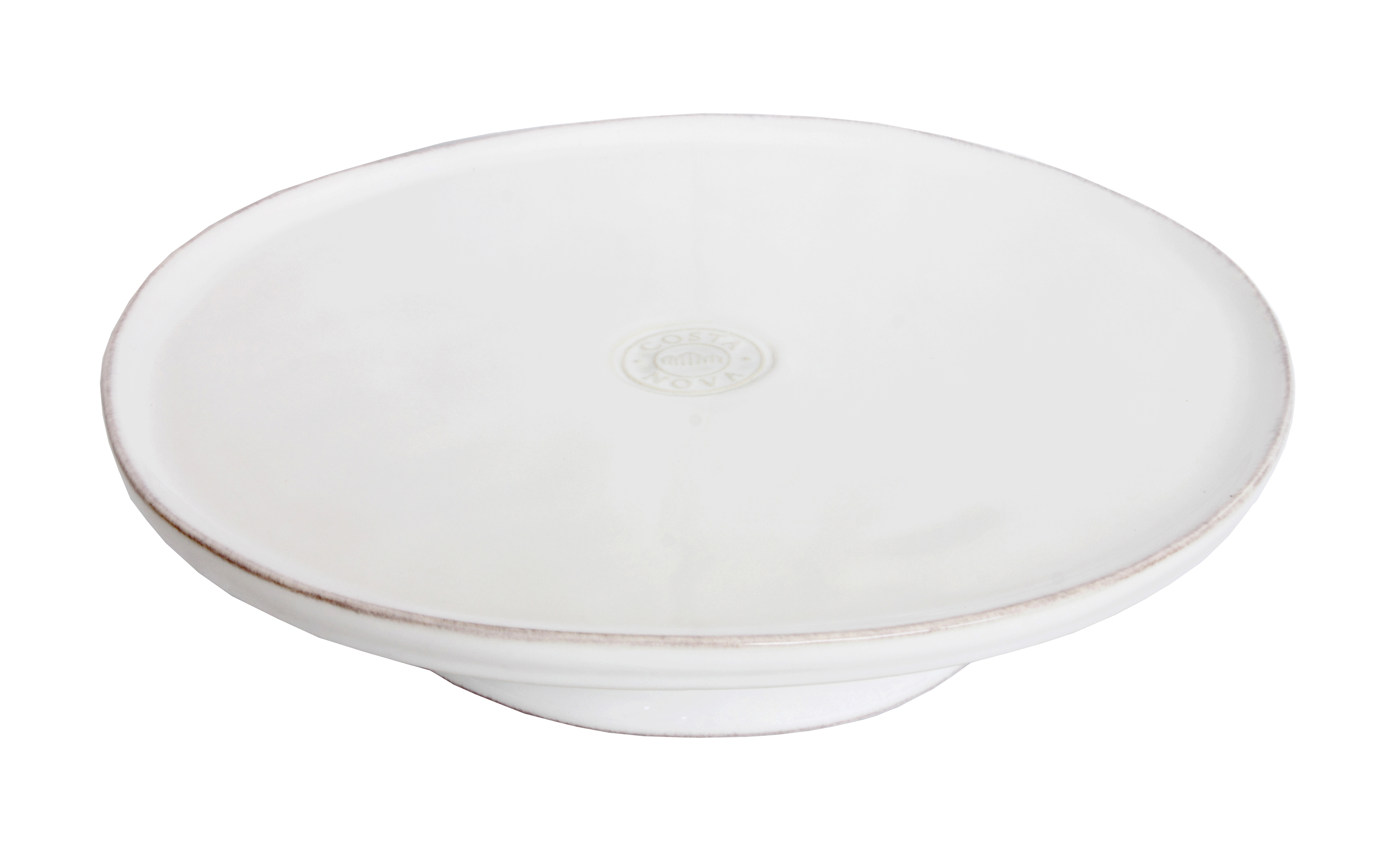 Nova White Footed Cake Plate 26cm X1 Gift