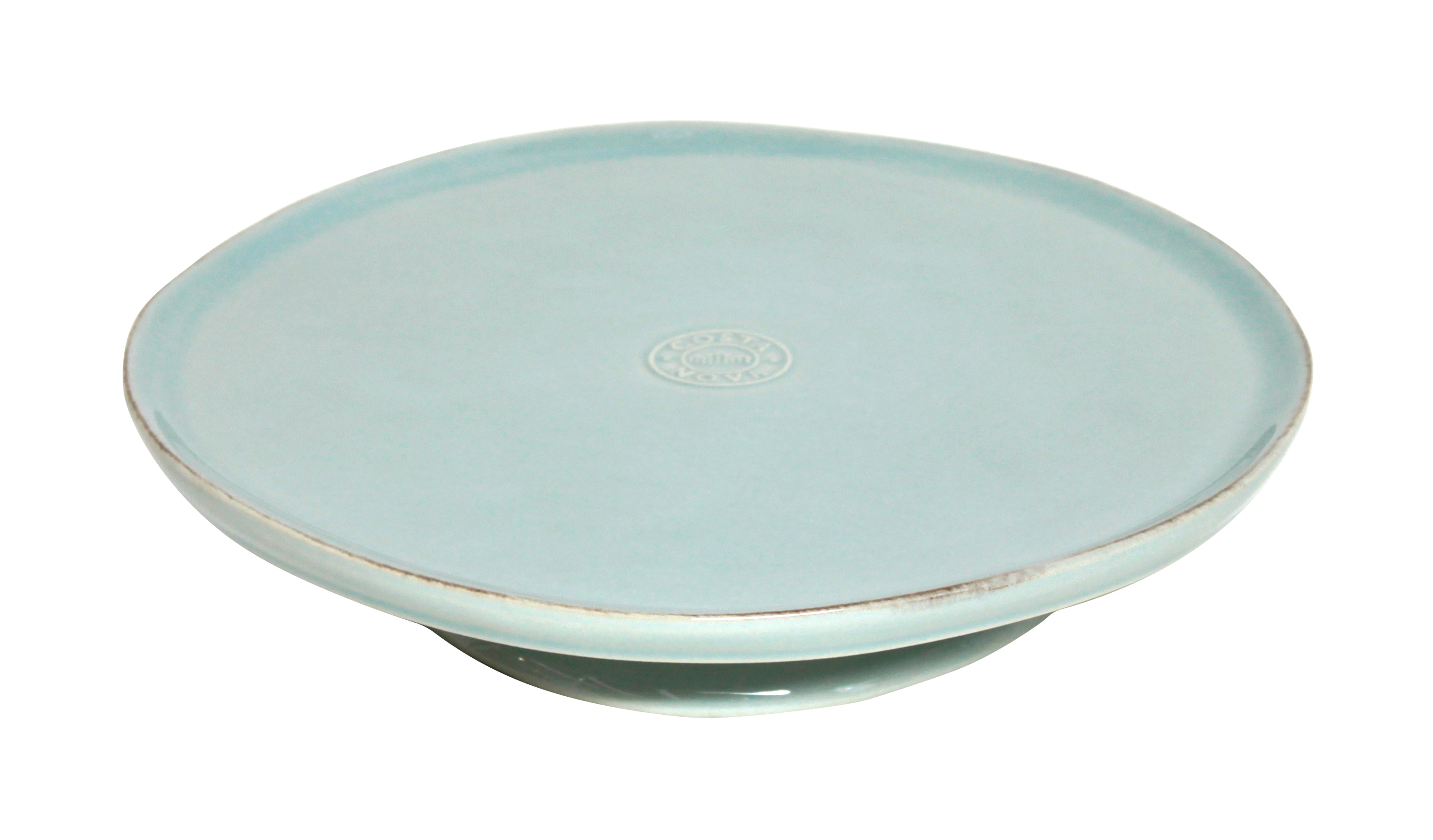 Nova Turquoise Footed Cake Plate 26cm X1 Gift