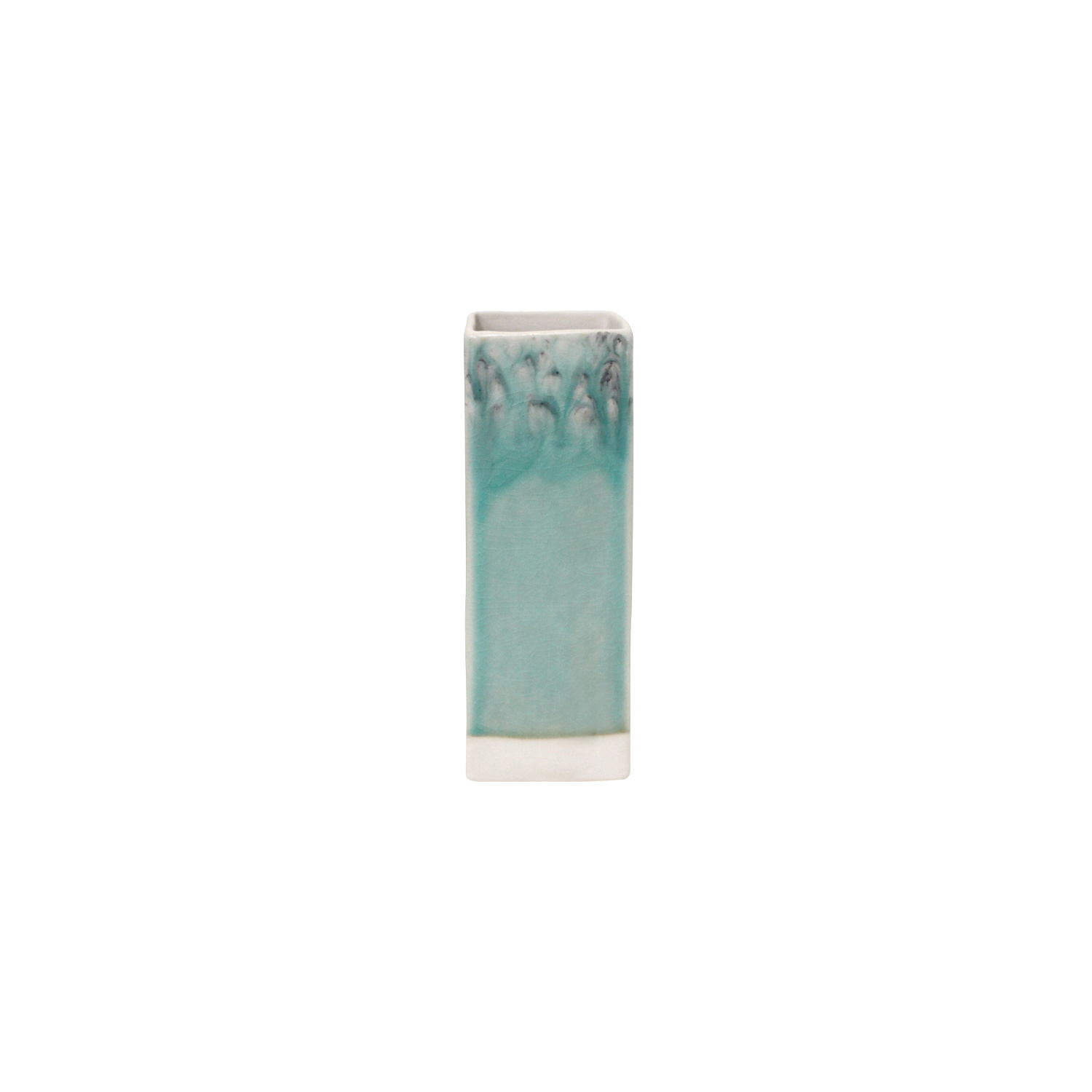 Madeira Blue Rectangular Vase 20cm X1 Gift