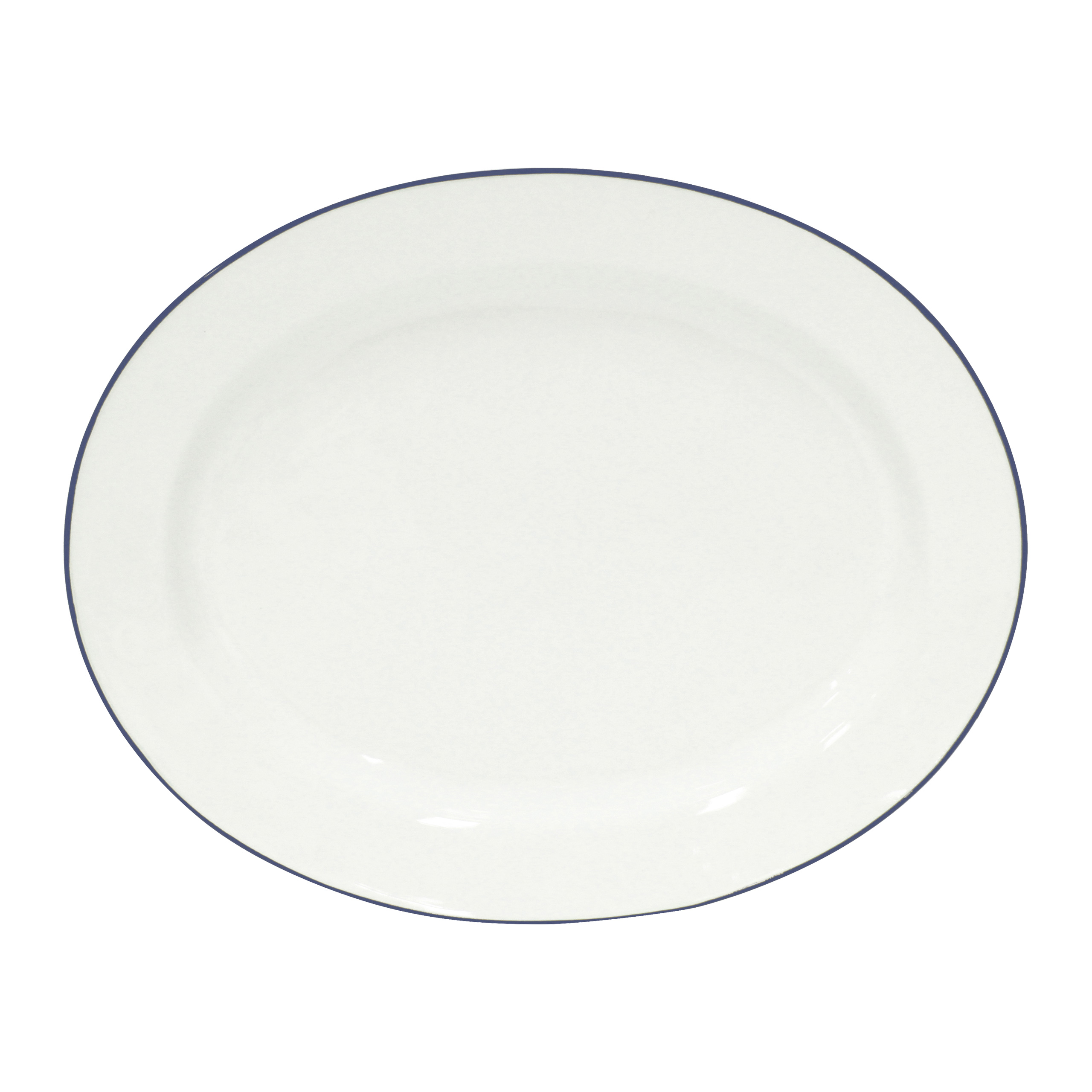 Beja Wht/blue Oval Platter Large 40cm Gift