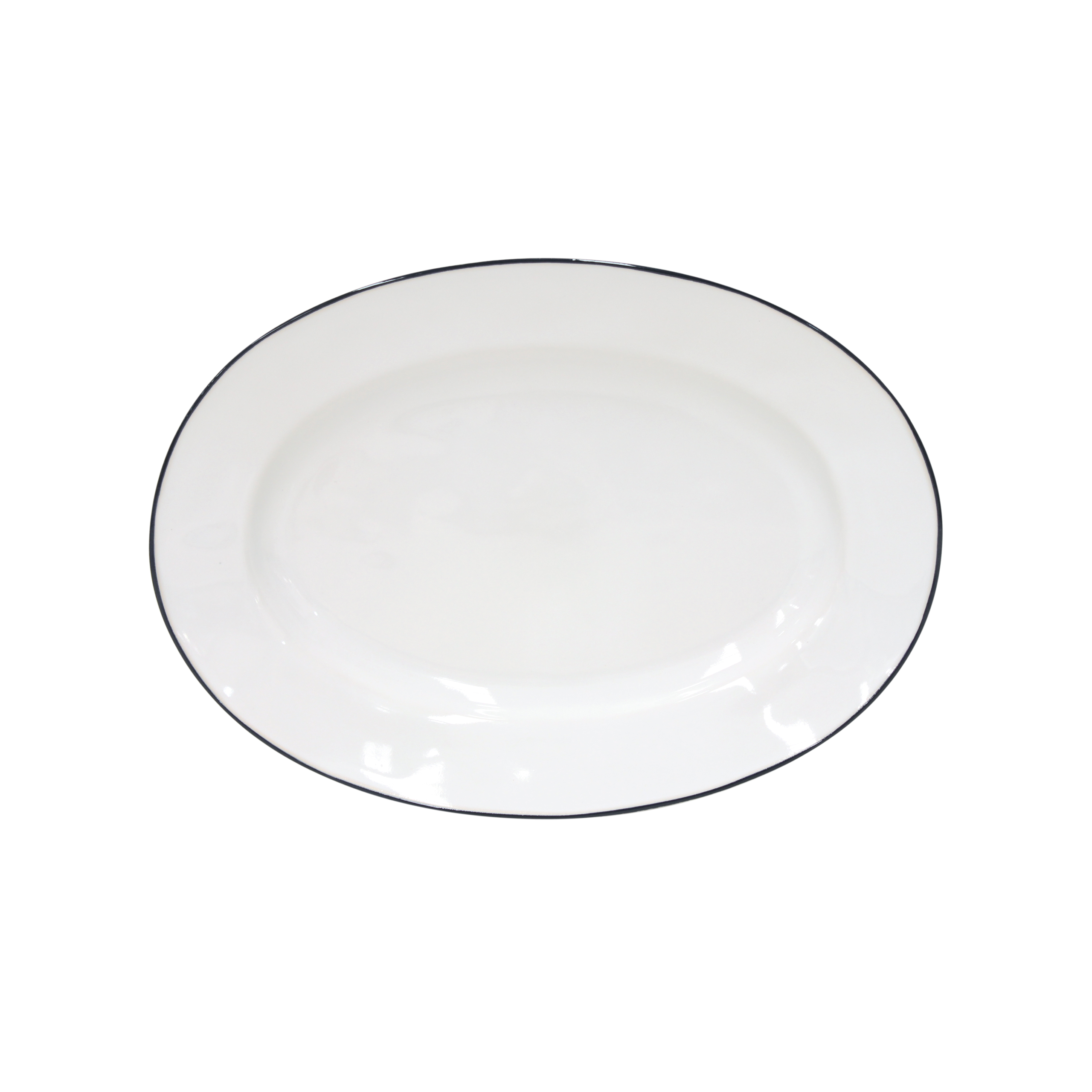 Beja White/blue Oval Platter Medium 30cm Gift