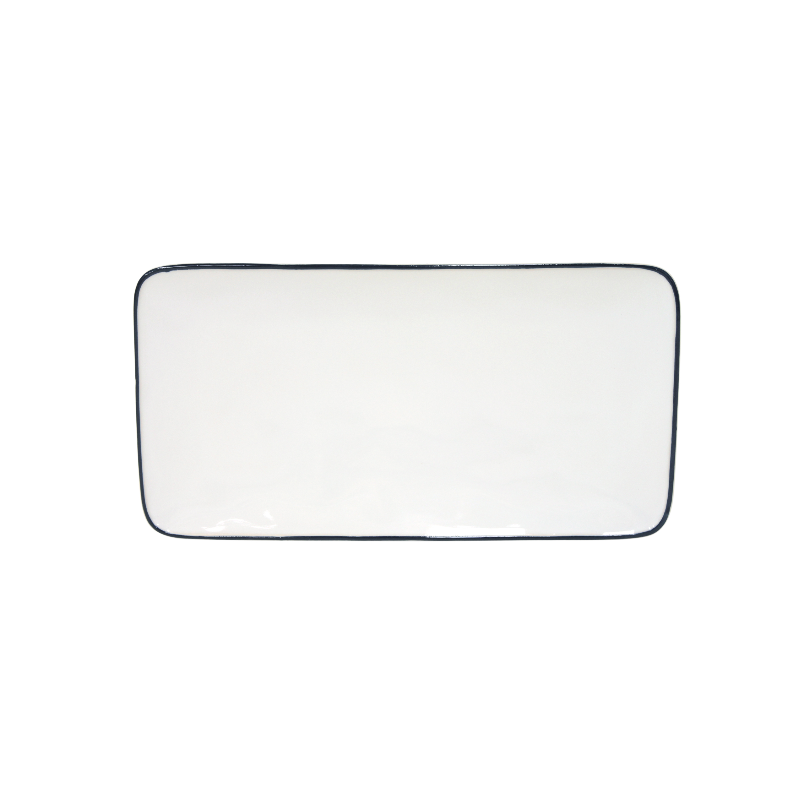 Beja White/blue Rectangular Tray Medium 29cm Gift