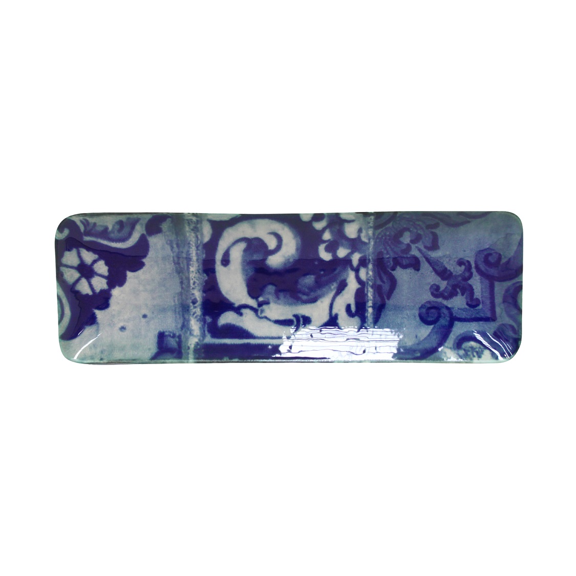 Lisboa Blue Tiles Rect. Tray 37cm Gift