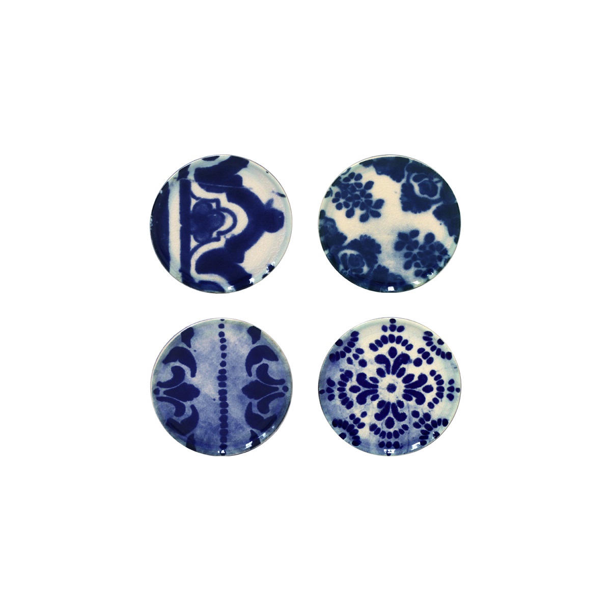 Lisboa Blue Tiles Set 4 Mini Plates 11cm Gift