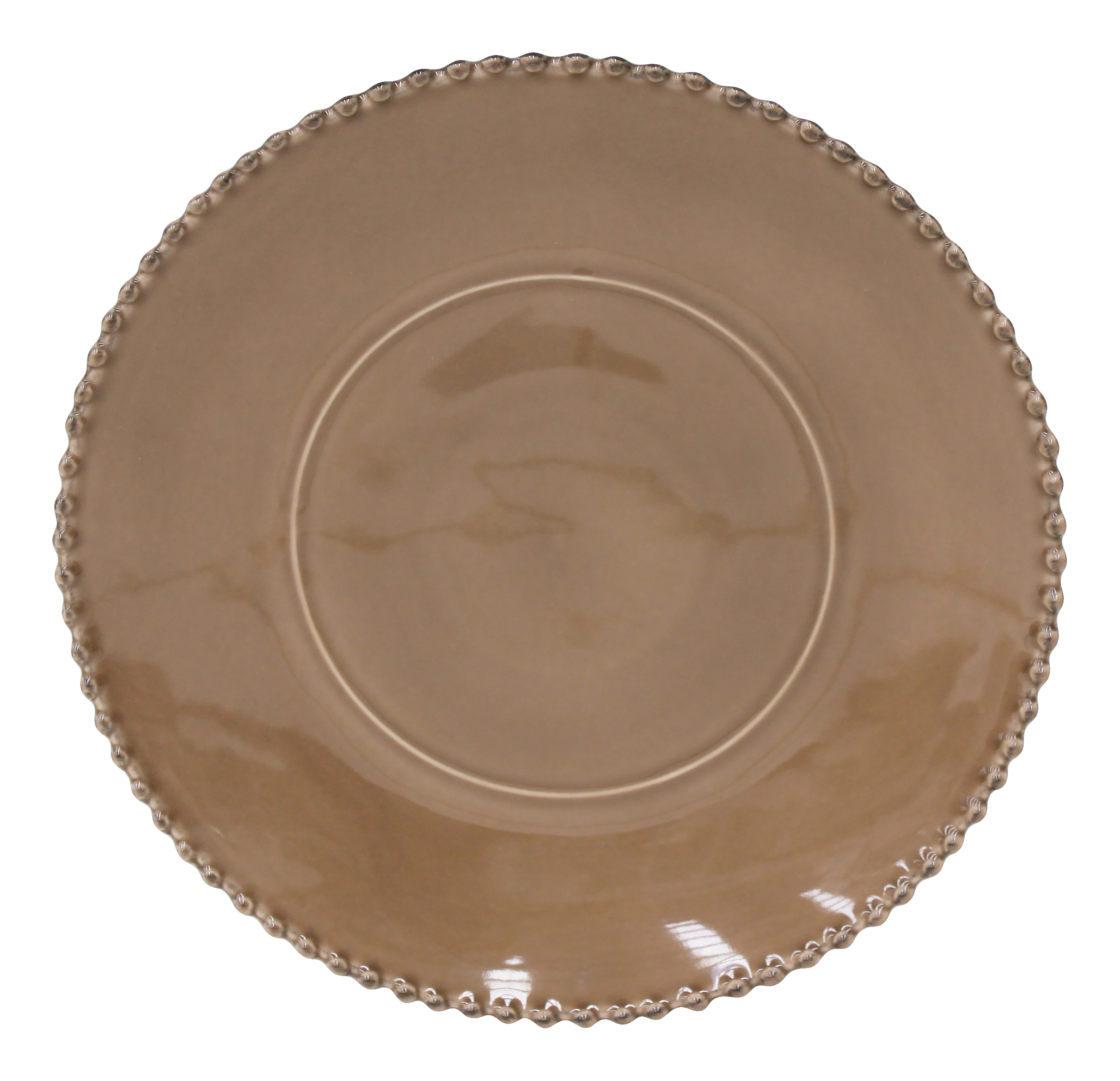 Pearl Cocoa Round Platter/ Charger 33cm X2 Gift