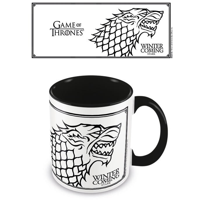 Game Of Thrones Boxed Mug Coloured Inner Stark Gift