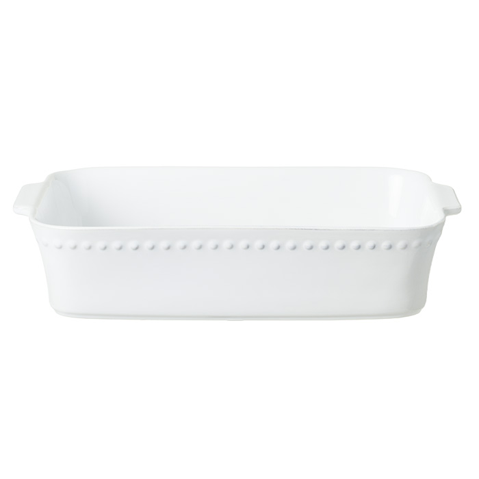 Pearl White Rectangular Baker Large 38cm Gift