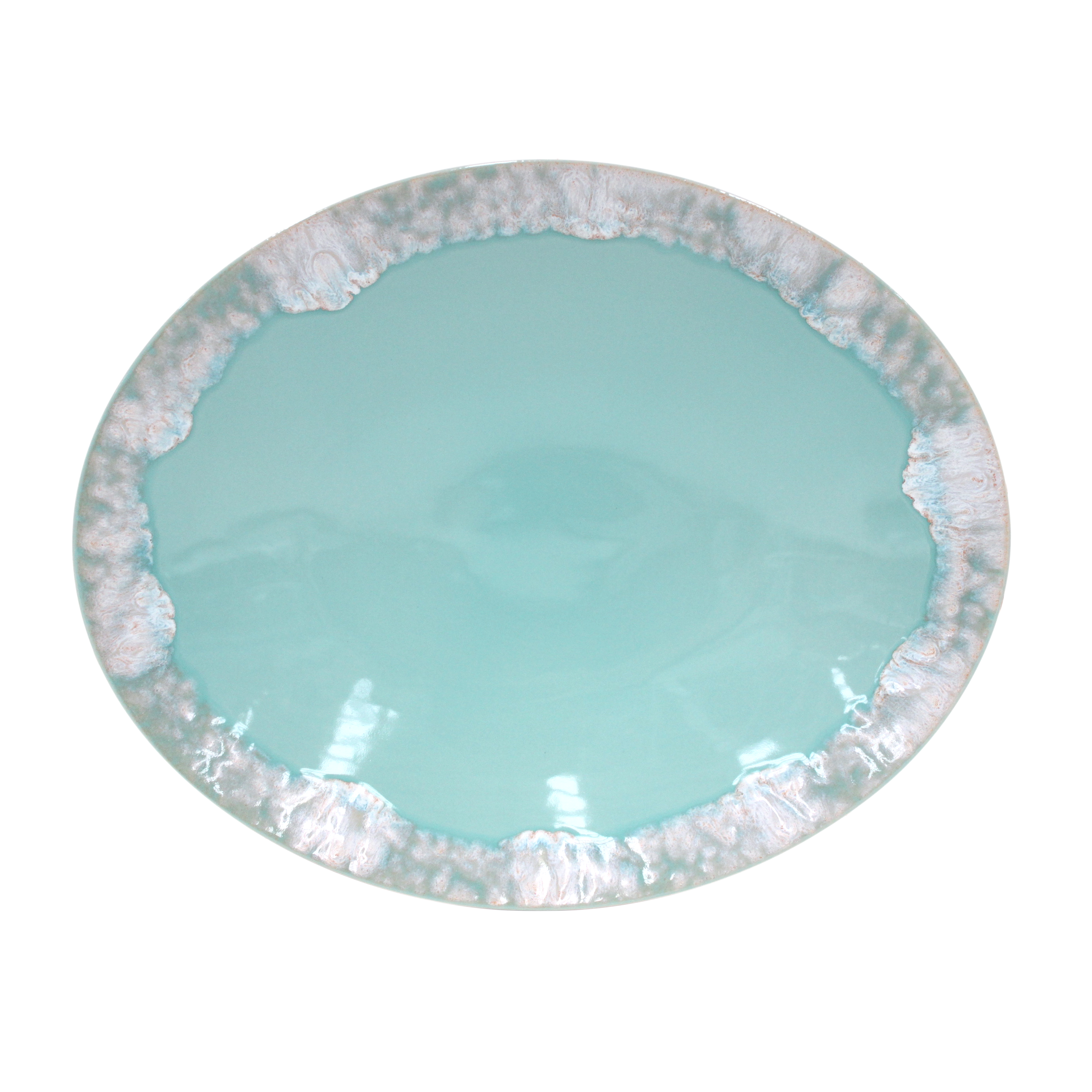 Taormina Aqua Oval Platter 41.3cm Gift
