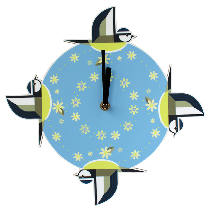 I Like Birds Wall Clock Blue Tit Gift