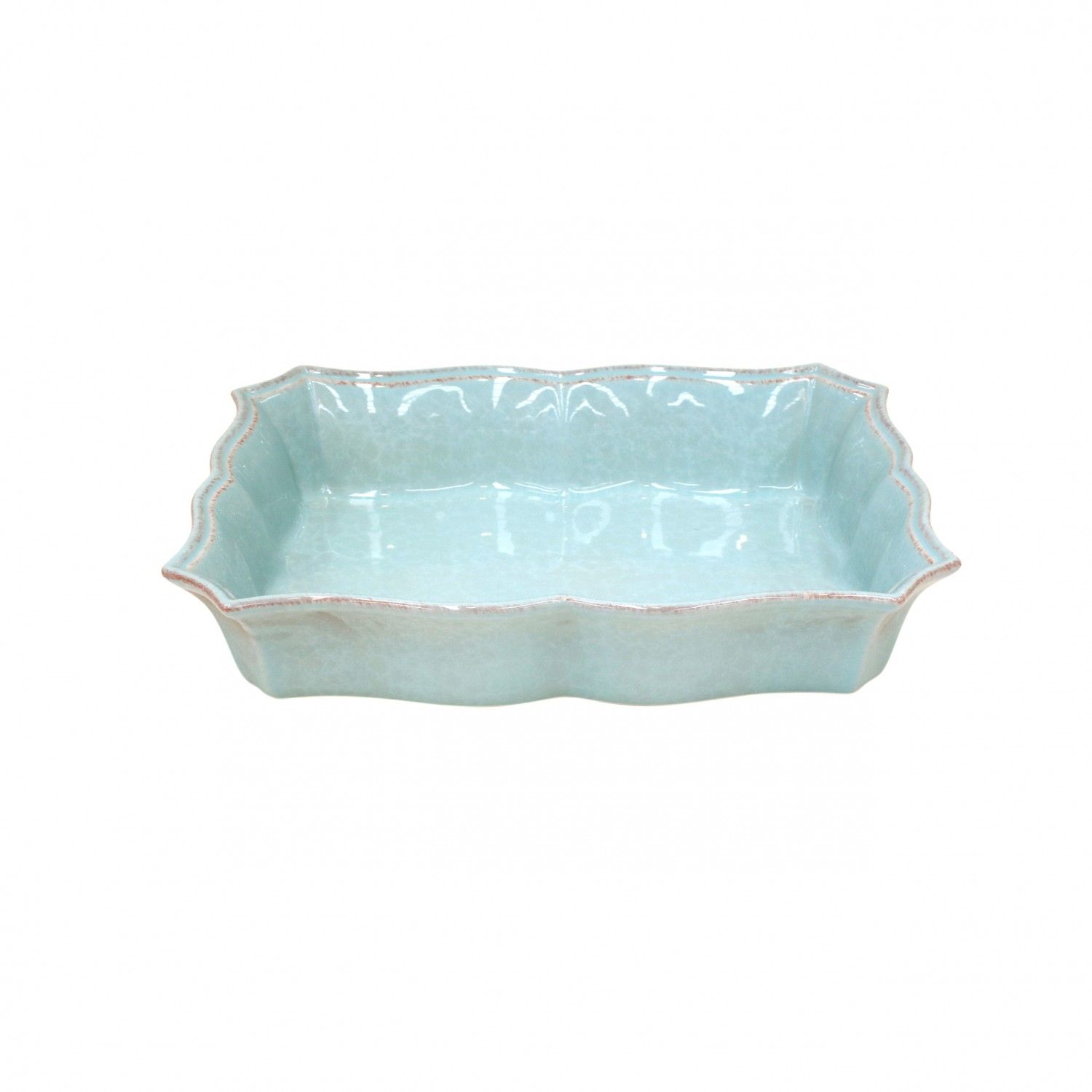 Impressions Turquoise Rect. Baker Large 34.5cm Gift