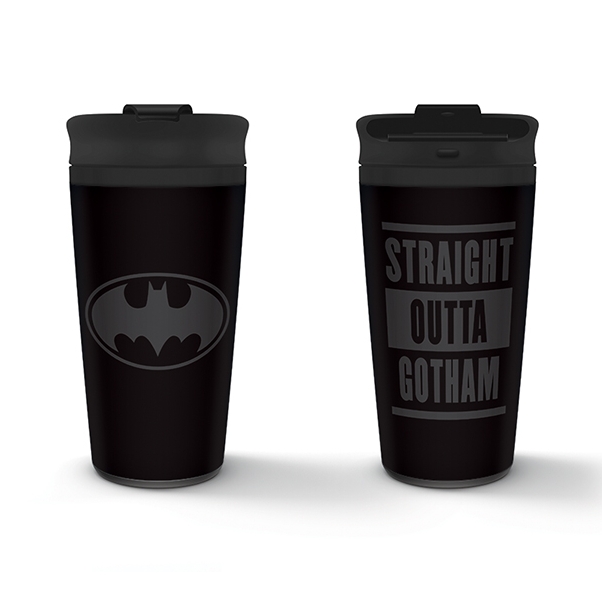 Batman Metal Travel Mug Straight Outta Gotham Gift