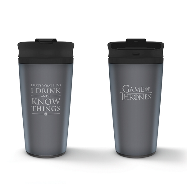 Game Of Thrones Metal Travel Mug I Drink & I Know Gift
