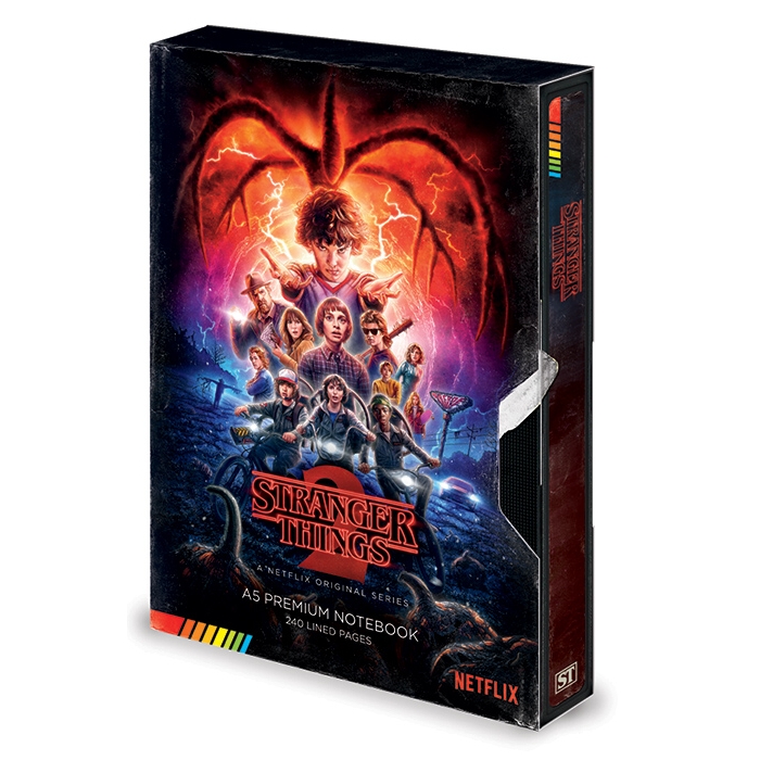 Stranger Things Premium A5 Notebook Vhs S2 Gift