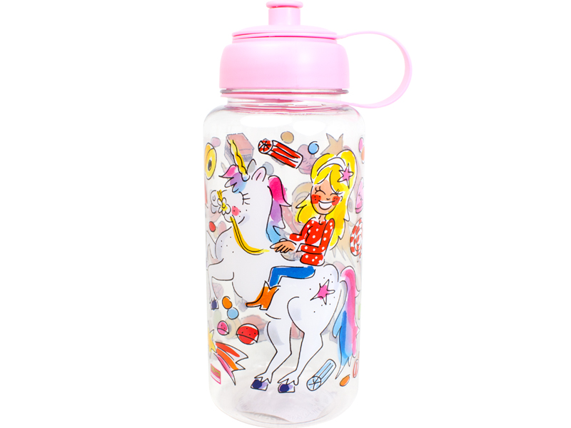 Blond Unicorn Water Bottles (3 Different Lid Colours Per Inn Gift